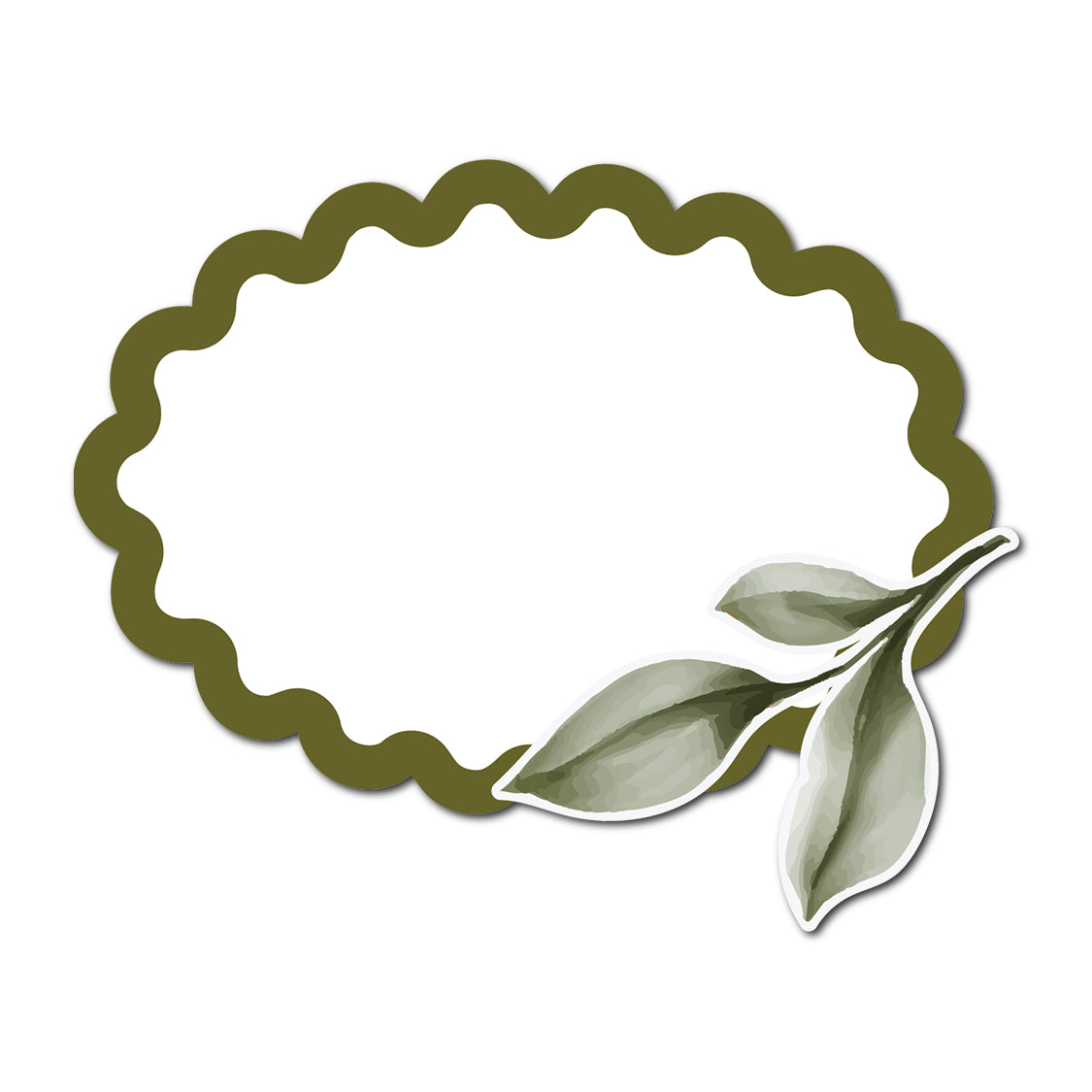 Wedding Escort Cards with Watercolor Leaves Accent | SVG PNG Template - Shape 13