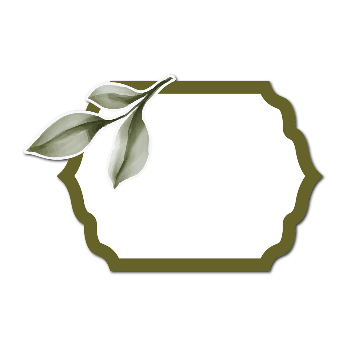 Wedding Escort Cards with Watercolor Leaves Accent | SVG PNG Template - Shape 1