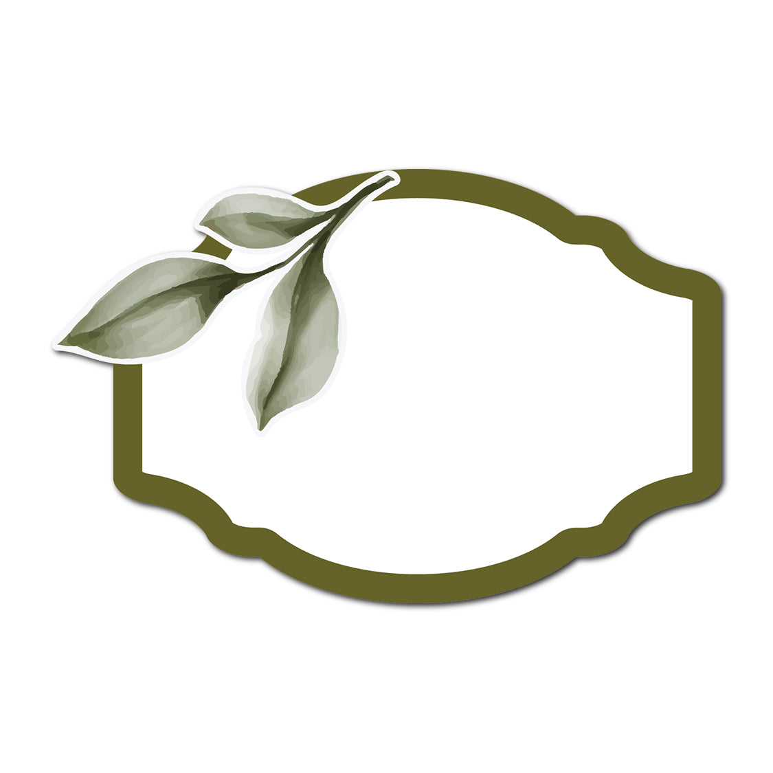 Wedding Escort Cards with Watercolor Leaves Accent | SVG PNG Template - Shape 2