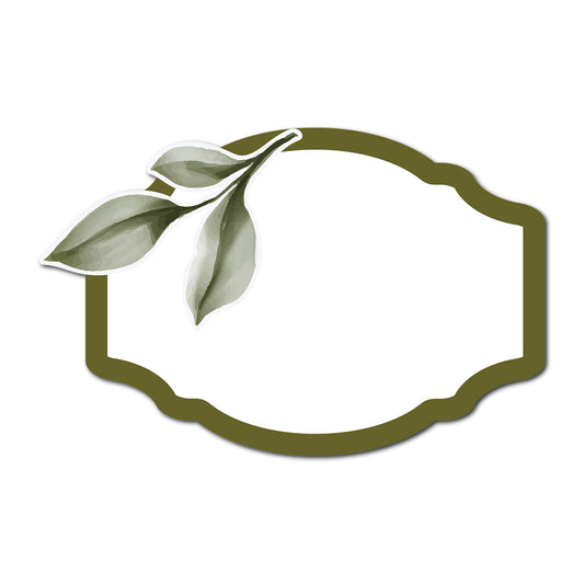 Wedding Escort Cards with Watercolor Leaves Accent | SVG PNG Template - Shape 2