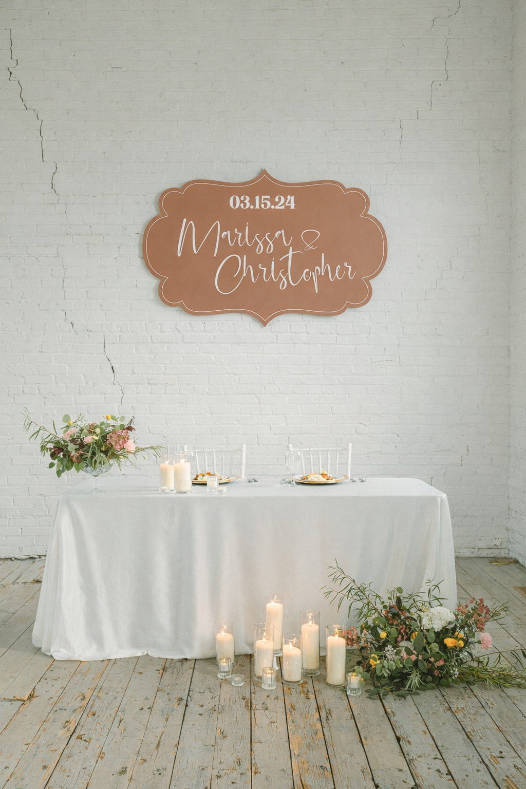 Personalized Wedding Signs | Fully Custom Print | Signature Shape 1