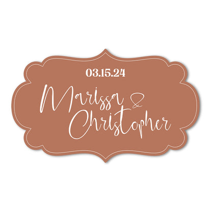 Personalized Wedding Signs | Fully Custom Print | Signature Shape 1