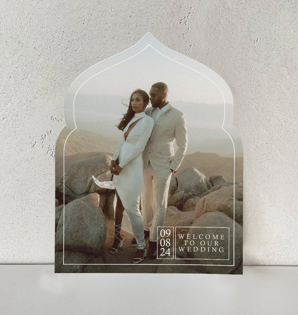 Personalized Wedding Signs | Fully Custom Print | Signature Arabian Shape