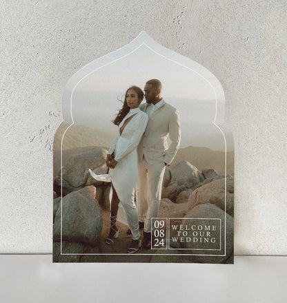 Personalized Wedding Signs | Fully Custom Print | Signature Arabian Shape