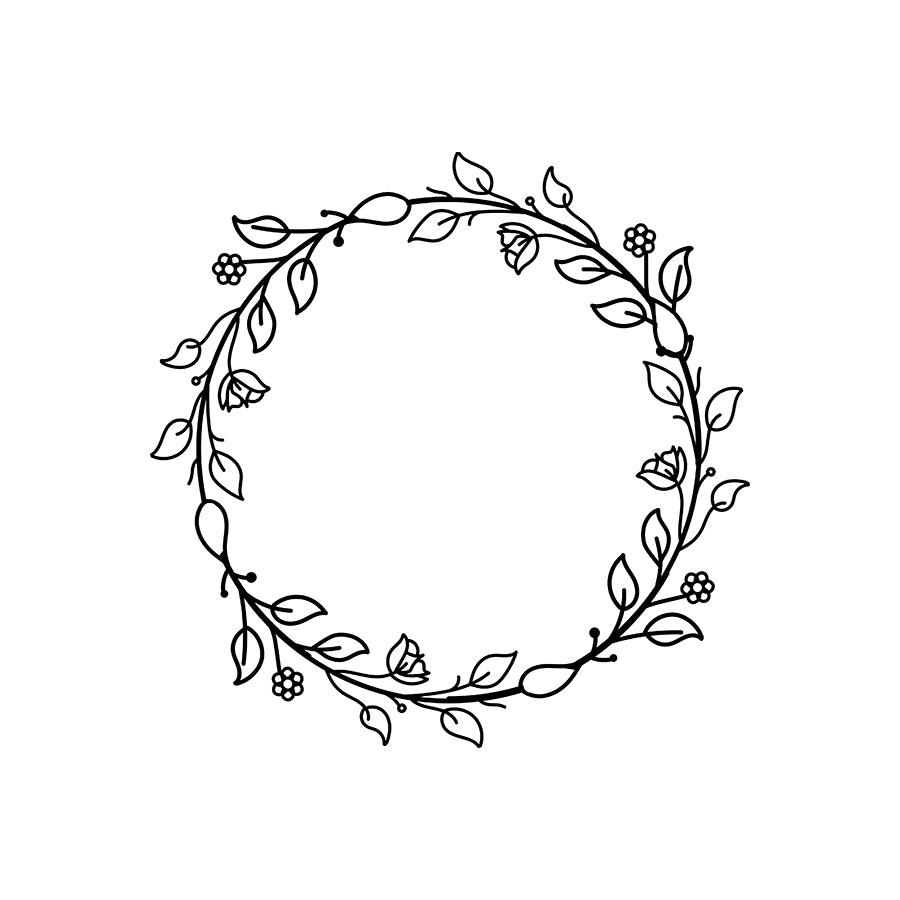 Wreath Design SVG PNG Template - Design 3