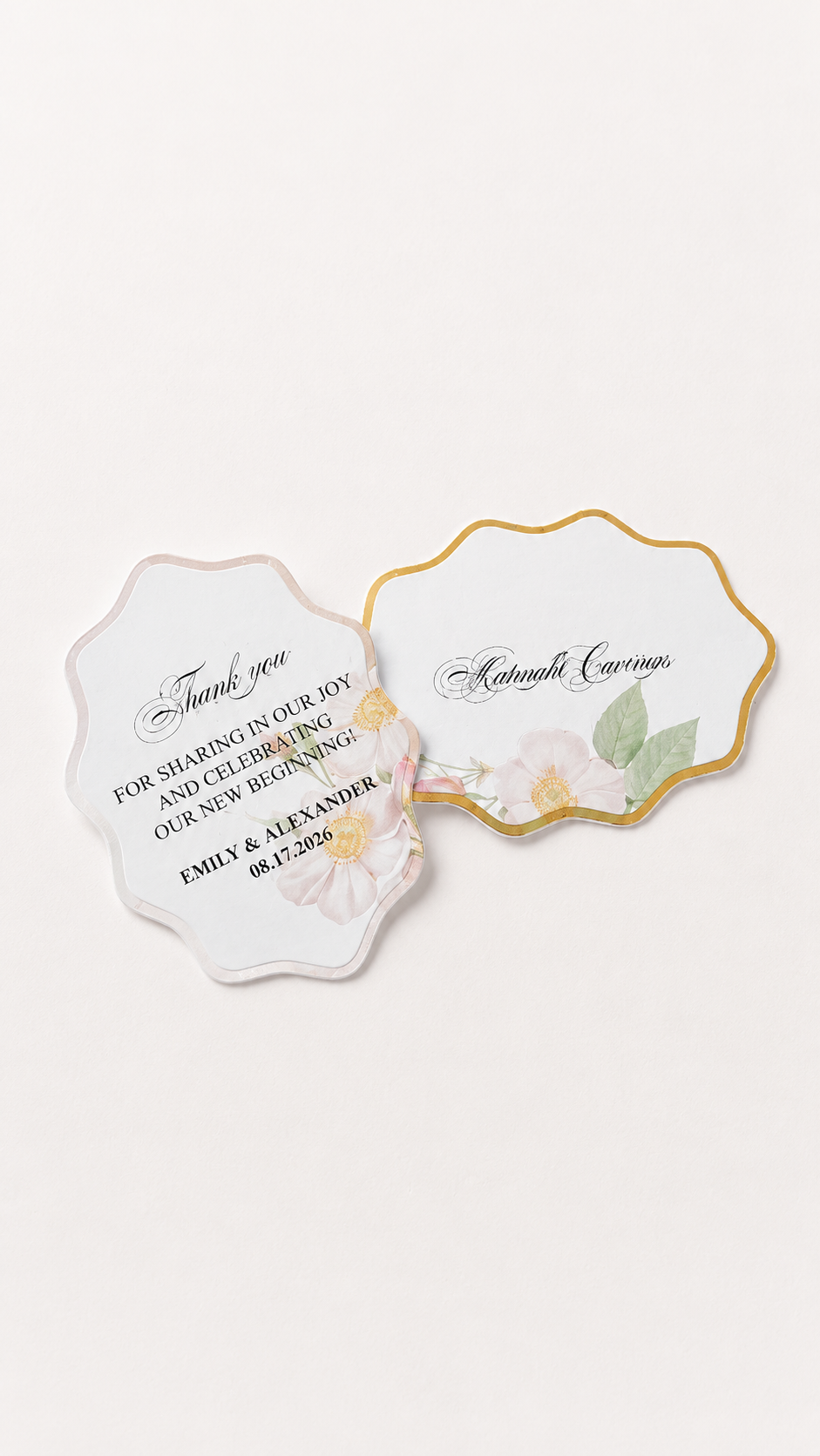 Floral Wedding Sticker & Favor Label Template Set | Set of 2 Print-and-Cut PNG Files - Giada Collection