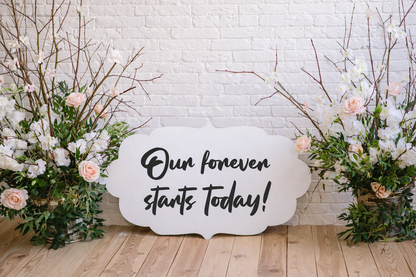 Personalized Wedding Signs | Fully Custom Print | Signature Shape 11