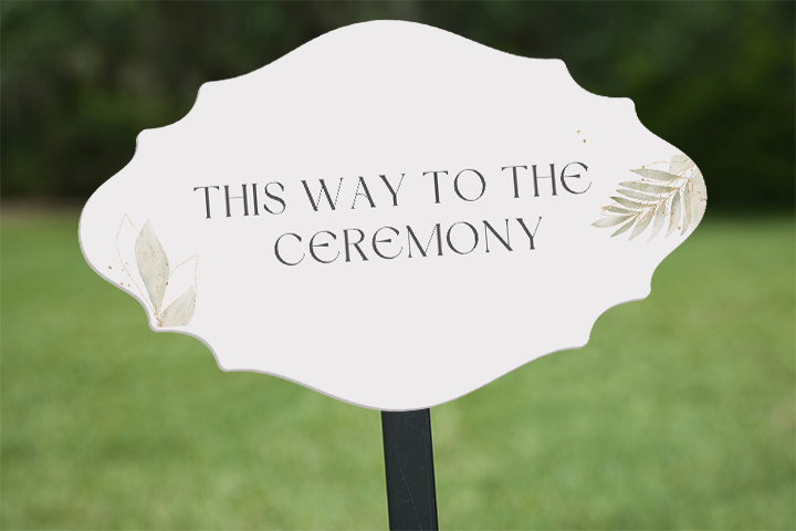 Personalized Wedding Signs | Fully Custom Print | Signature Shape 13