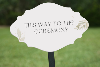 Personalized Wedding Signs | Fully Custom Print | Signature Shape 13