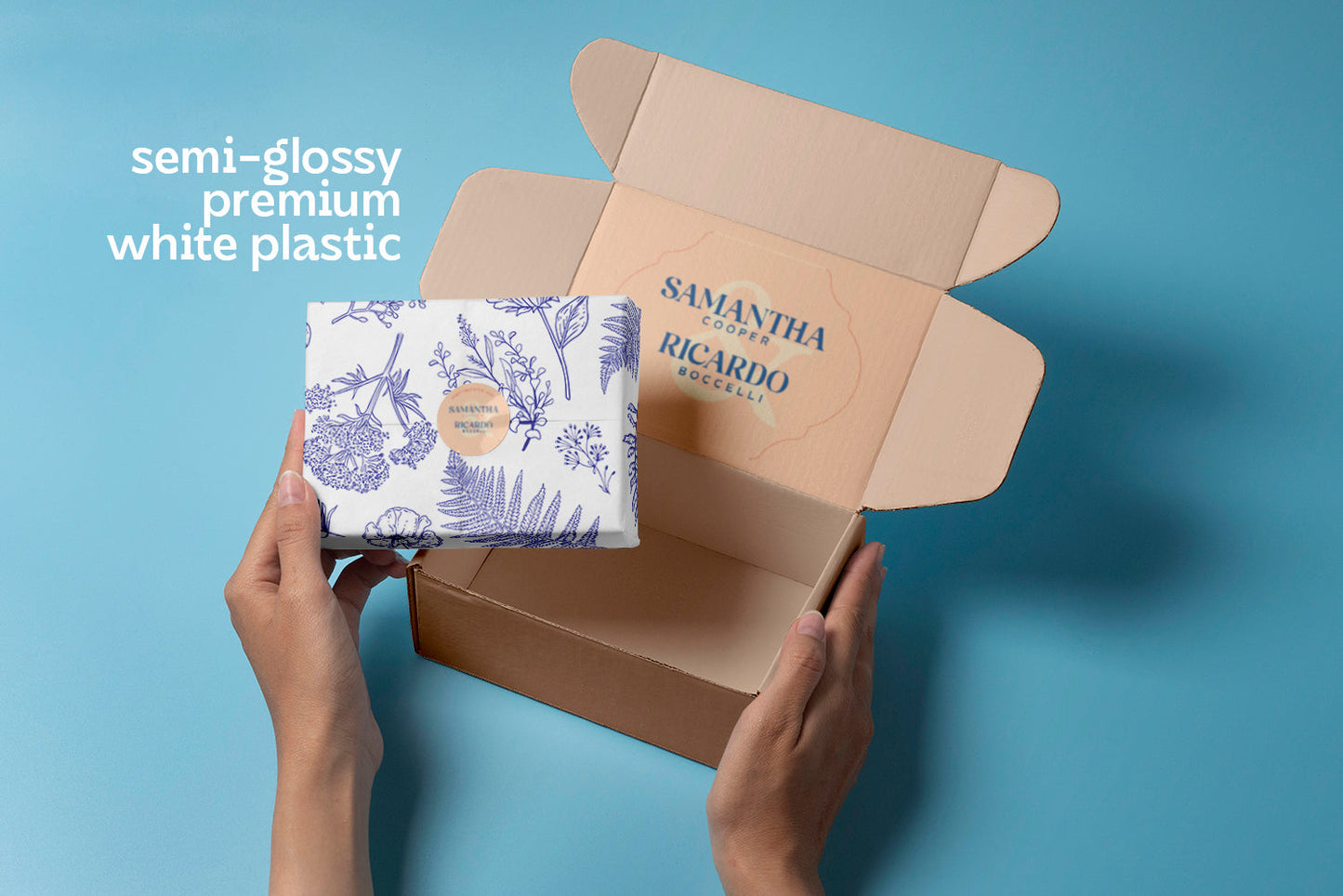 Glossy Favor Stickers  -  Shape 8