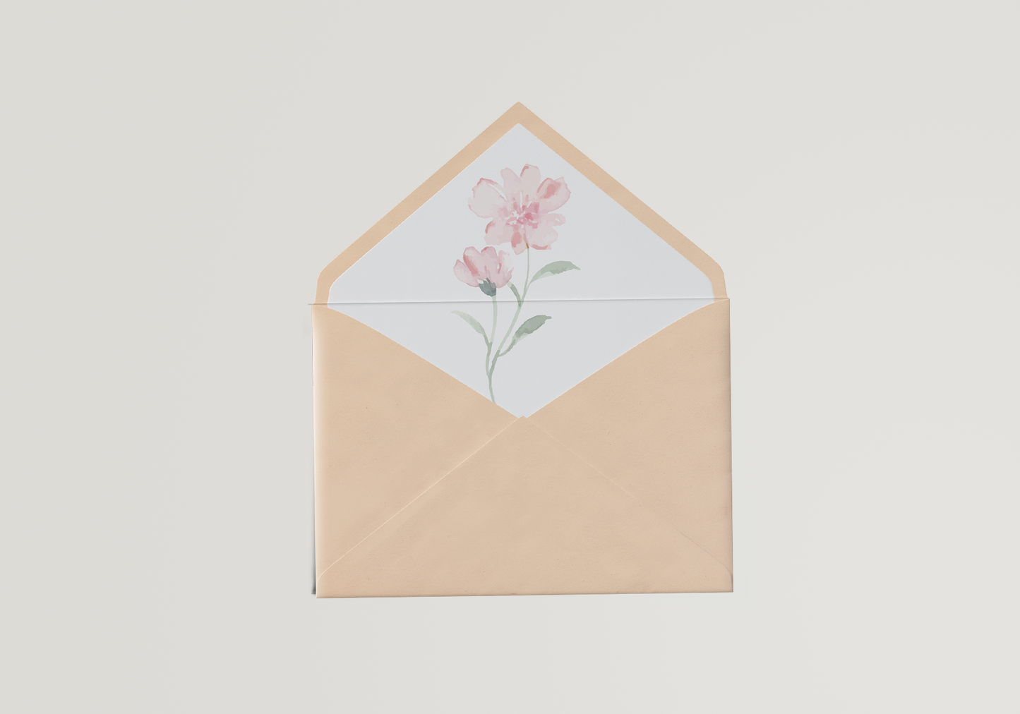 DIY Wedding Envelope Liner Template | Floral Print & Cut PNG for Invitation Envelopes - Denise Collection