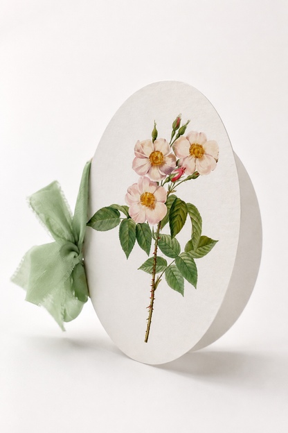 DIY Bi-Fold Oval Wedding Program | Print-and-cut PNG Template - Giada Collection