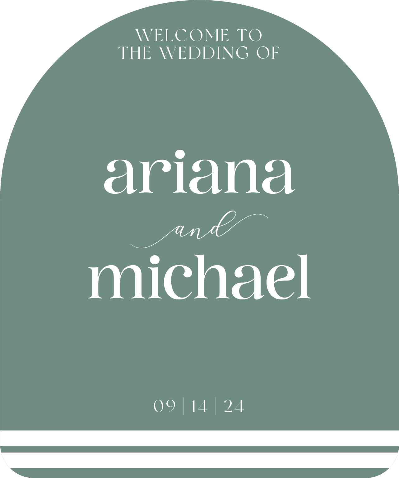 Personalized Wedding Signs | Fully Custom Print | Signature Geometric Shape