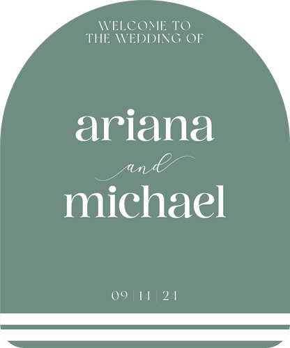 Personalized Wedding Signs | Fully Custom Print | Signature Geometric Shape
