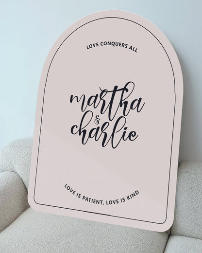 Personalized Wedding Signs | Fully Custom Print | Signature Geometric Shape