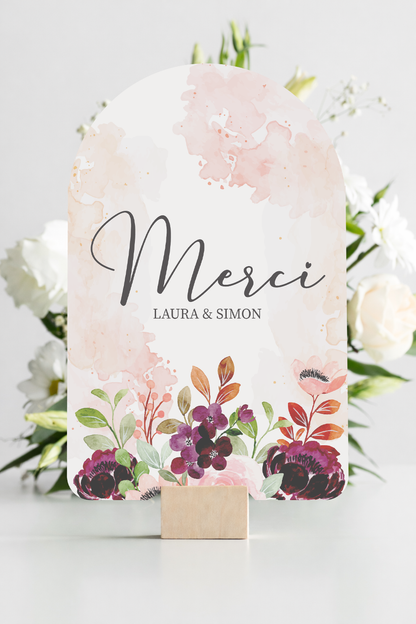 Personalized Wedding Signs | Fully Custom Print | Signature Geometric Shape
