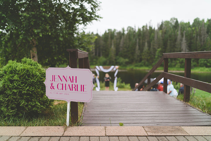 Signature Shape Custom Wedding Signage - Shape 38