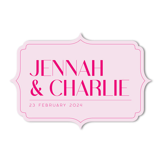 Signature Shape Custom Wedding Signage - Shape 38