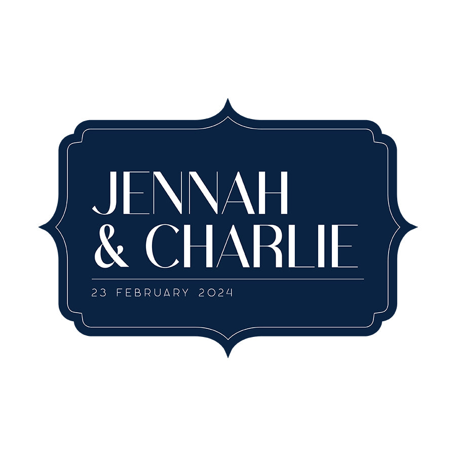 Signature Shape Custom Wedding Signage - Shape 38