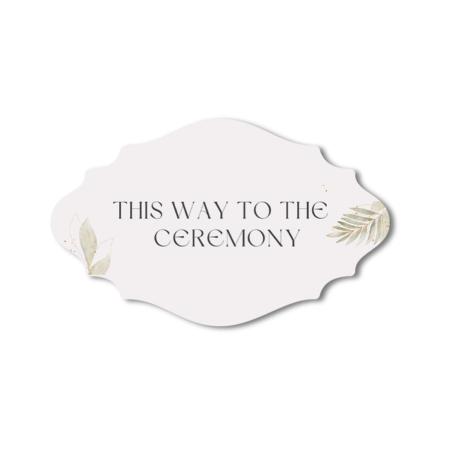 Personalized Wedding Signs | Fully Custom Print | Signature Shape 13