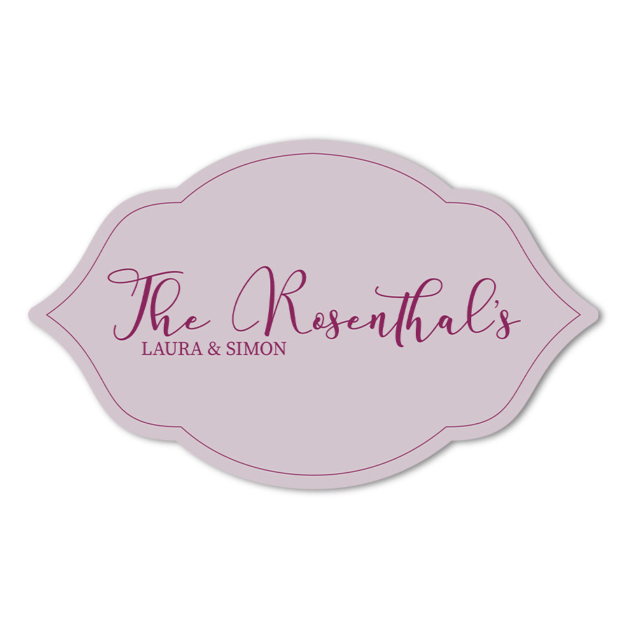 Personalized Wedding Signs | Fully Custom Print | Signature Shape 7