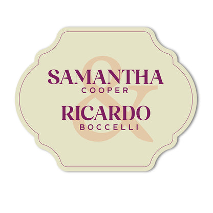 Signature Shape Custom Wedding Signage - Shape 35