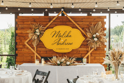 Personalized Wedding Signs | Fully Custom Print | Signature Shape 10