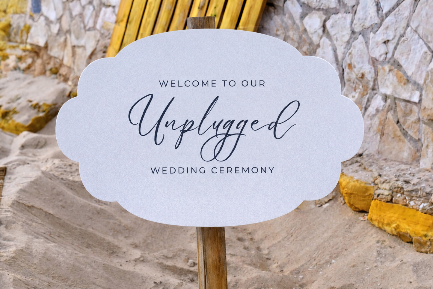 Signature Shape Custom Wedding Signage - Shape 26