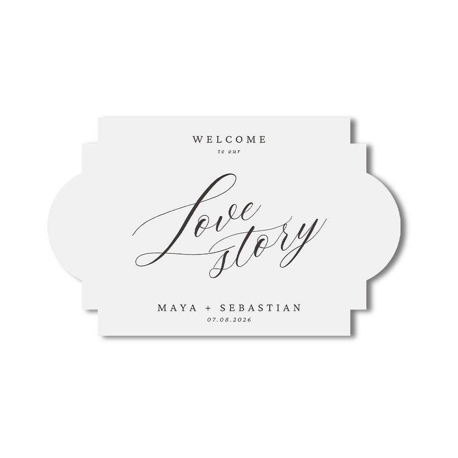 Signature Shape Custom Wedding Signage - Shape 39