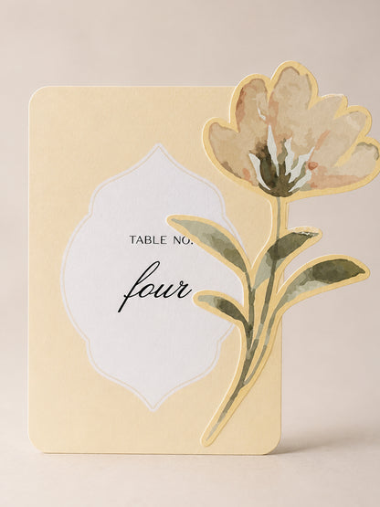 2-Piece Wedding Table Number PNG Templates | Print-and-Cut Table Number Set - Denise Collection